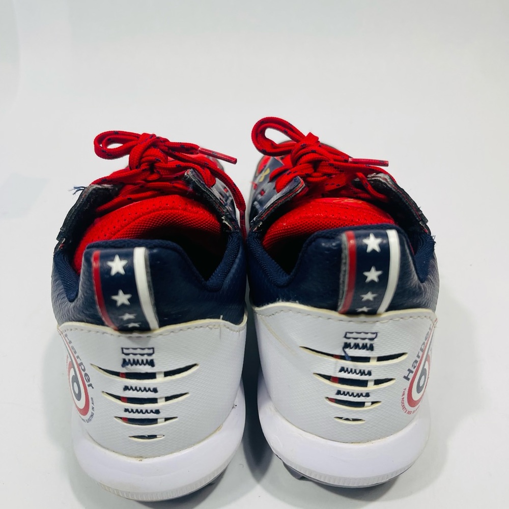 Under Armour Harper 7 Mid USA RM Jr Youth Boys Baseball Cleats Shoes (size 5.5Y) - Picture 4 of 5